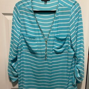 Zac and Rachel stripe blouse size large